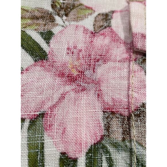 Tommy Bahama Linen Shirt – Men’s XXL, White Floral, Short Sleeve Resort Style - Picture 9 of 10